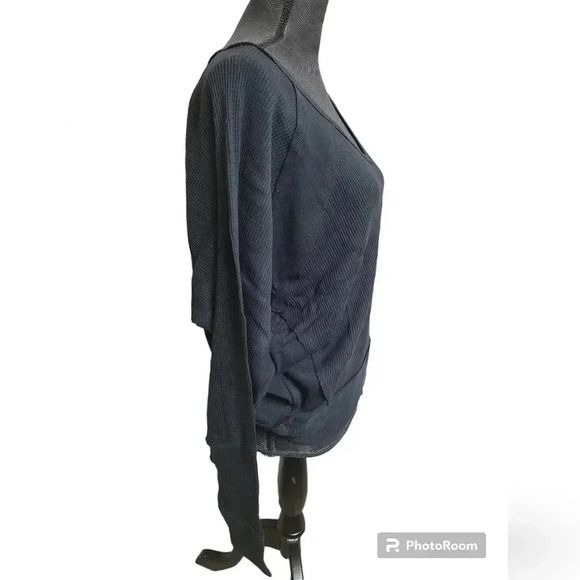 Free People NWT Santa Clara Thermal Top Black - Picture 7 of 10